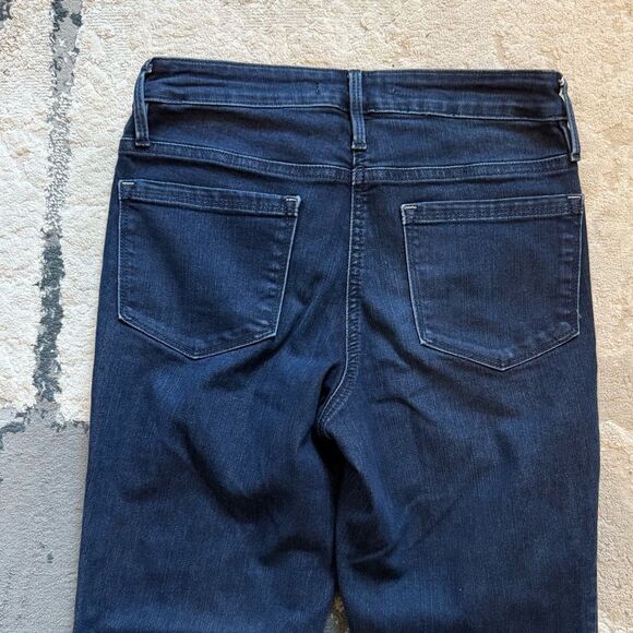Athleta Sculptek Skinny Jeans Overdye Wash Dark Blue Denim Size 4 T Tall Long - Picture 5 of 9